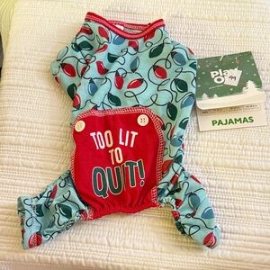 ful Dog Pajamas - Red and Blue